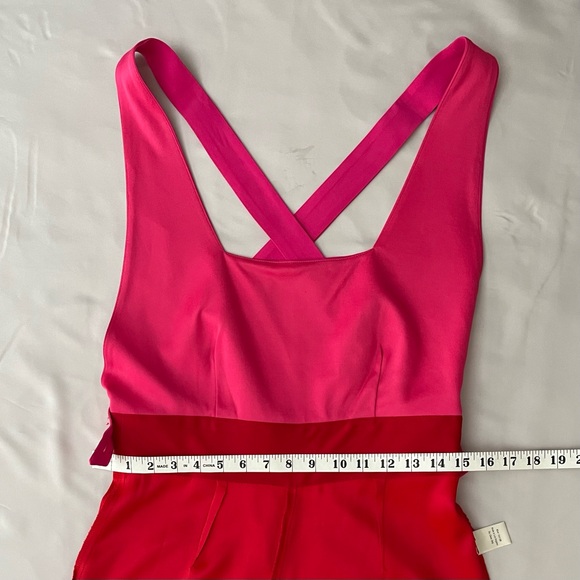 NWOT STAUD - Square Neck Jumpsuit in Red and Pink - 10 - Picture 10 of 16